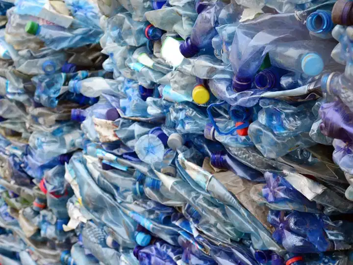 compressed plastic bottles