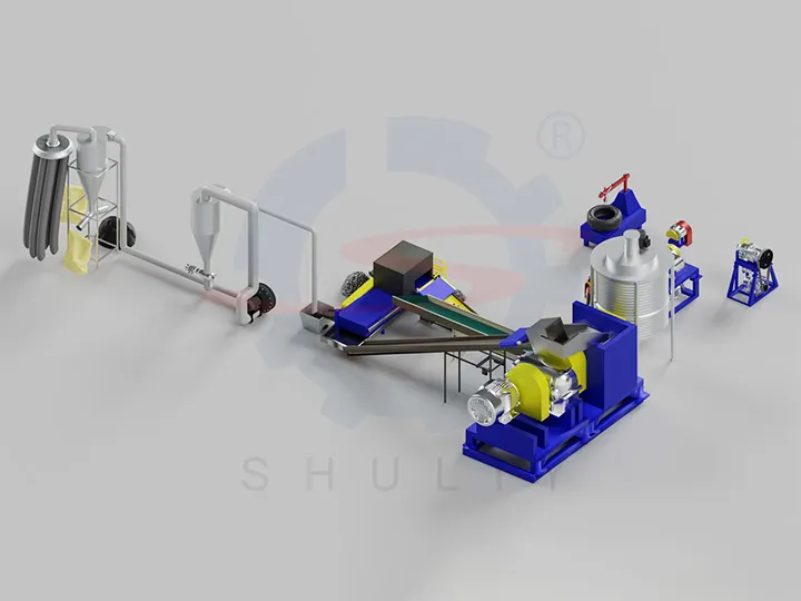 Semi-automatic Tire Recycling Machine