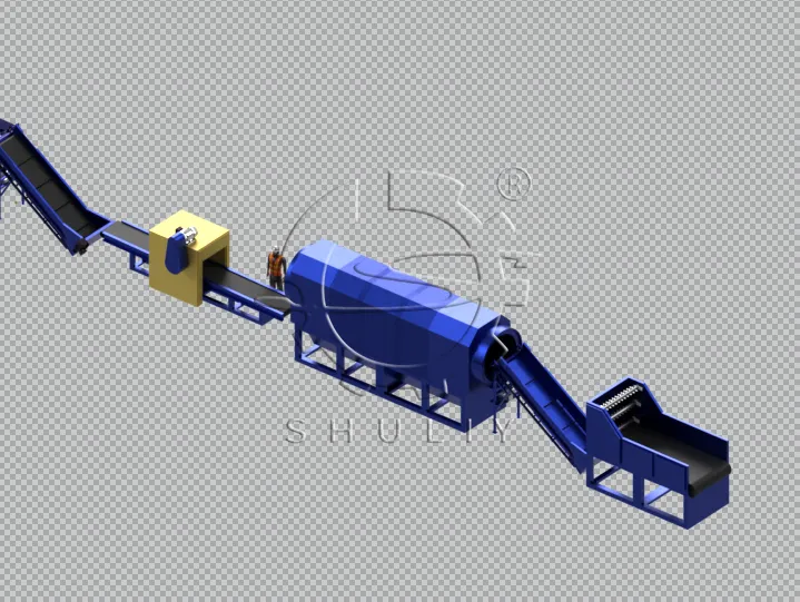 Plastic Bale Breaker in 3000kg PET line